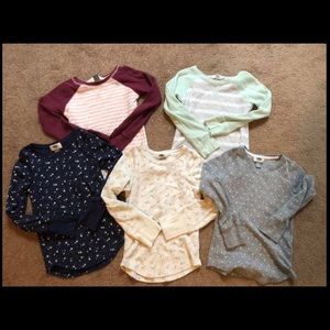 Girls size 6/7 thermal shirts